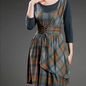 SOLD Tartan Jersey Dress Hot Topic